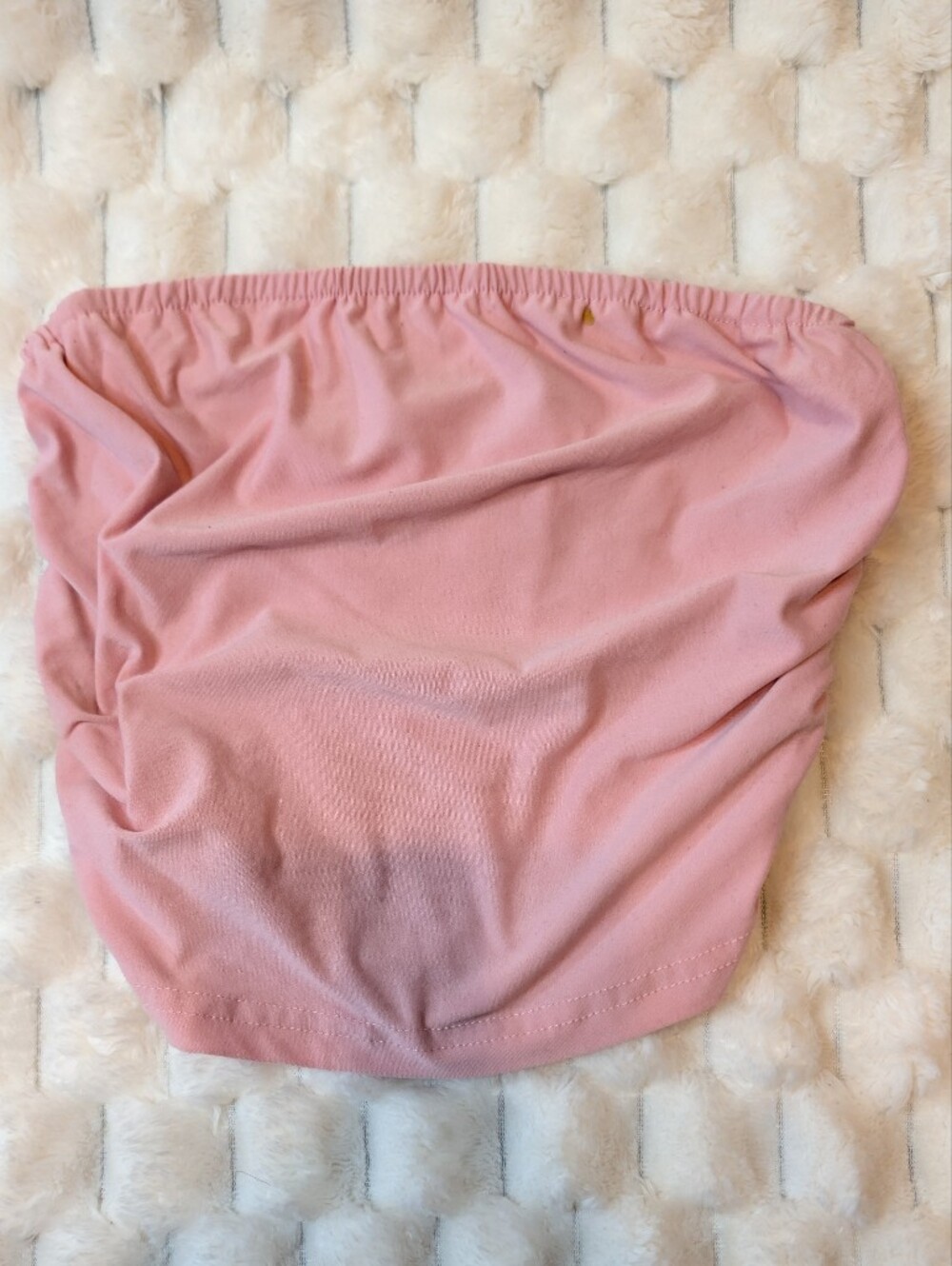 SHEIN Bubblegum Pink Elastic Strapless Tube Top Size Small